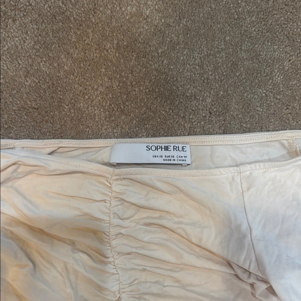 Sophie Rue Cream Ruched Top - Picture 2 of 3